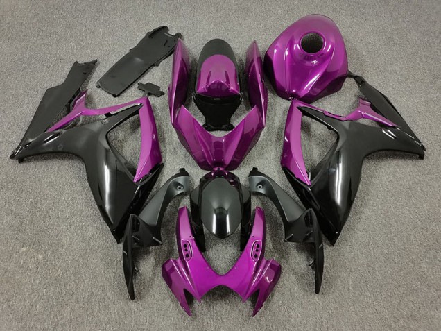 Purple and Black 2006-2007 GSXR 600-750 Motorcycle Fairing Purple and Black 2006-2007 GSXR 600-750 Motorcycle Fairing