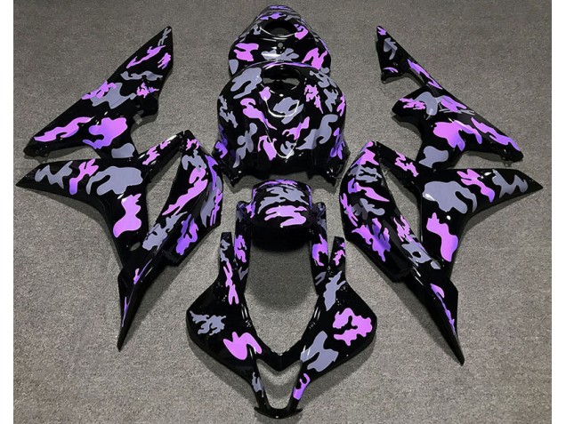 Purple and Grey Camouflage 2007-2008 CBR600RR Motorcycle Fairing Purple and Grey Camouflage 2007-2008 CBR600RR Motorcycle Fairing