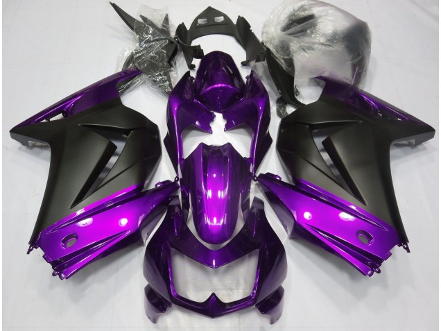 Purple and Matte Black 2008-2012 Ninja 250 Motorcycle Fairing
