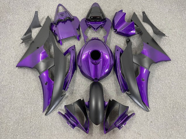 Purple and Matte Black 2008-2016 R6 Motorcycle Fairing Purple and Matte Black 2008-2016 R6 Motorcycle Fairing