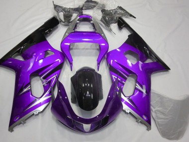 Purple and Silver 2001-2003 GSXR 600-750 Motorcycle Fairing