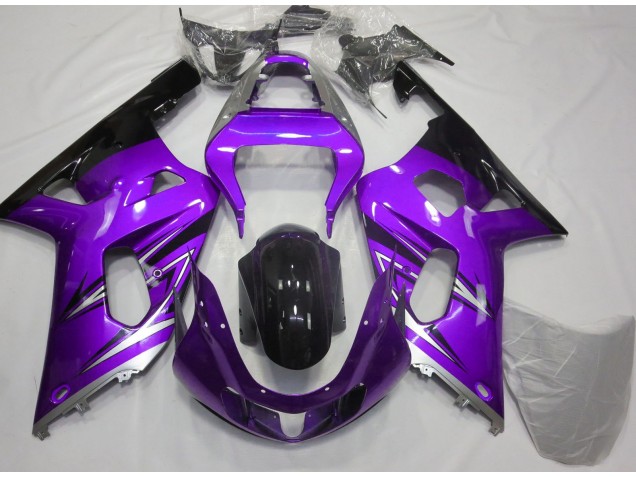 Purple and Silver 2001-2003 GSXR 600-750 Motorcycle Fairing Purple and Silver 2001-2003 GSXR 600-750 Motorcycle Fairing