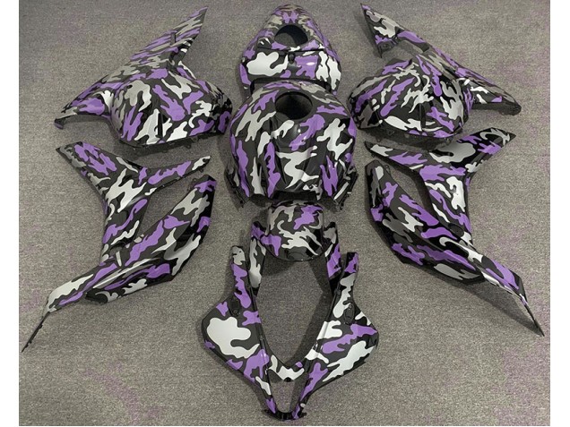 Purple and Silver Camo 2009-2012 CBR600RR Motorcycle Fairing Purple and Silver Camo 2009-2012 CBR600RR Motorcycle Fairing