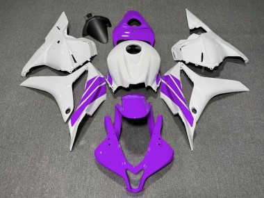 Purple and White Side Stripe 2009-2012 CBR600RR Motorcycle Fairing