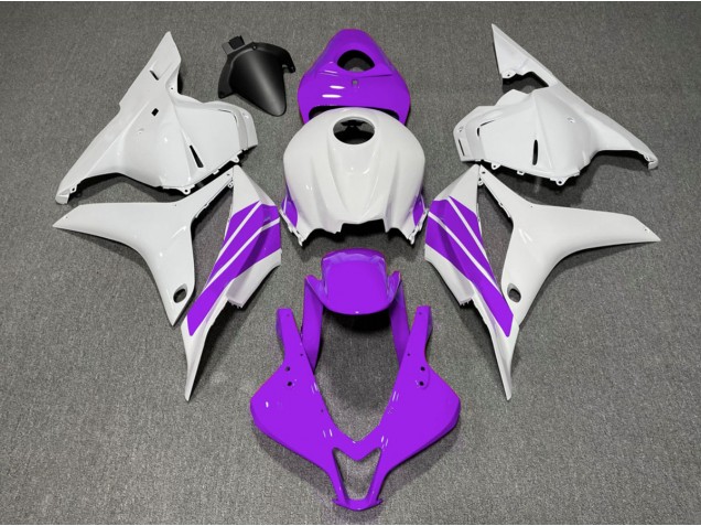 Purple and White Side Stripe 2009-2012 CBR600RR Motorcycle Fairing Purple and White Side Stripe 2009-2012 CBR600RR Motorcycle Fairing