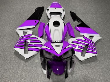 Purple and White Wings 2005-2006 CBR600RR Motorcycle Fairing
