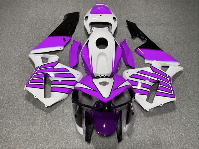 Purple and White Wings 2005-2006 CBR600RR Motorcycle Fairing Purple and White Wings 2005-2006 CBR600RR Motorcycle Fairing
