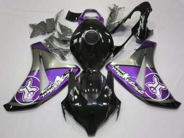 Purple on Black Custom 2008-2011 CBR1000RR Motorcycle Fairing