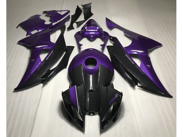 Purple w Carbon Fiber Style 2008-2016 R6 Motorcycle Fairing Purple w Carbon Fiber Style 2008-2016 R6 Motorcycle Fairing