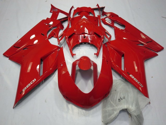 Red 1098 2007-2014 Ducati 848 1098 1198 Motorcycle Fairing Red 1098 2007-2014 Ducati 848 1098 1198 Motorcycle Fairing