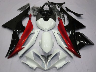 Red Black and White 2008-2016 R6 Motorcycle Fairing