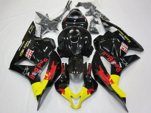 Red Bull Gloss Black 2009-2012 CBR600RR Motorcycle Fairing Red Bull Gloss Black 2009-2012 CBR600RR Motorcycle Fairing