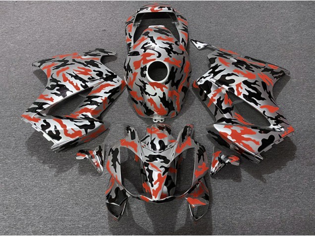 Red Camo 2002-2012 VFR800 Motorcycle Fairing Red Camo 2002-2012 VFR800 Motorcycle Fairing