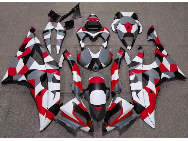 Red Camo Plain 2008-2016 R6 Motorcycle Fairing