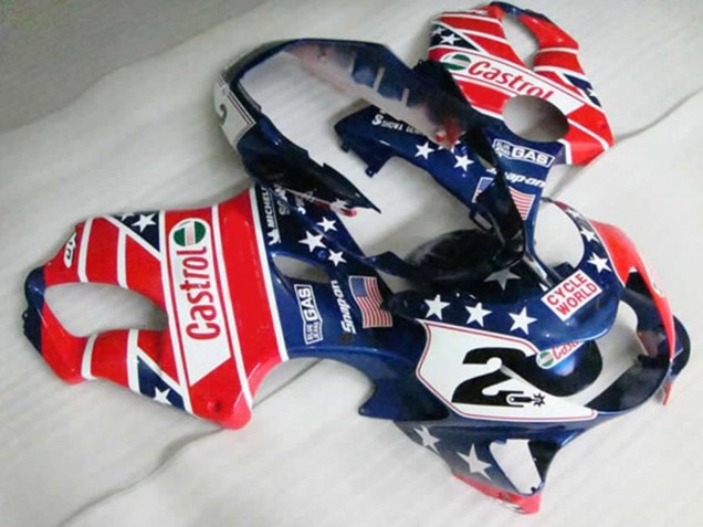 Red Castrol 1999-2000 CBR600 F4 Motorcycle Fairing Red Castrol 1999-2000 CBR600 F4 Motorcycle Fairing