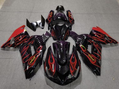 Red Flame 2006-2011 ZX14R Motorcycle Fairing
