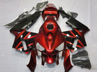 Red & Gloss Black Design 2005-2006 CBR600RR Motorcycle Fairing