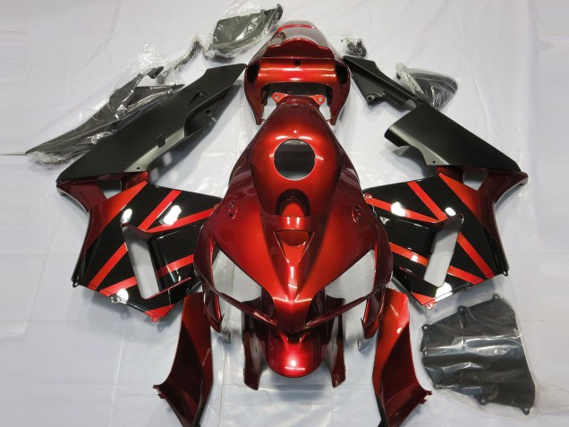 Red & Gloss Black Design 2005-2006 CBR600RR Motorcycle Fairing Red & Gloss Black Design 2005-2006 CBR600RR Motorcycle Fairing