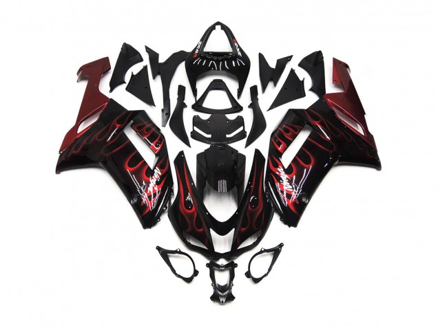 Red Gloss Flame 2007-2008 ZX6R Motorcycle Fairing Red Gloss Flame 2007-2008 ZX6R Motorcycle Fairing