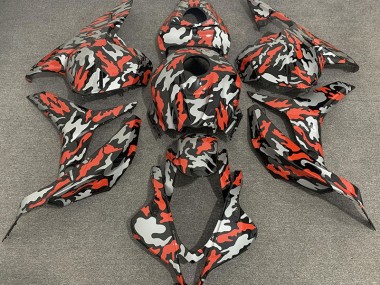 Red Grey Camo 2009-2012 CBR600RR Motorcycle Fairing