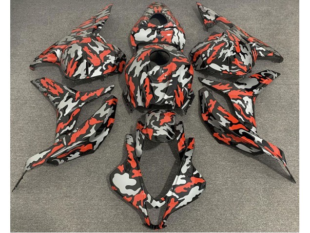 Red Grey Camo 2009-2012 CBR600RR Motorcycle Fairing Red Grey Camo 2009-2012 CBR600RR Motorcycle Fairing