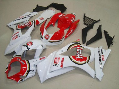 Red Lucky Strike 2007-2008 GSXR 1000 Motorcycle Fairing