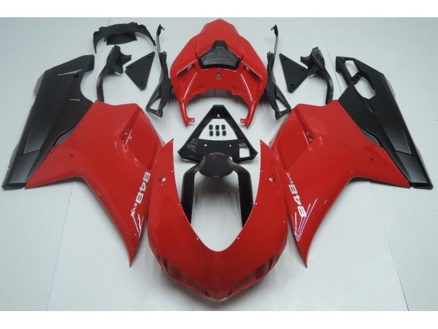 Red Matte Black 2007-2014 Ducati 848 1098 1198 Motorcycle Fairing Red Matte Black 2007-2014 Ducati 848 1098 1198 Motorcycle Fairing