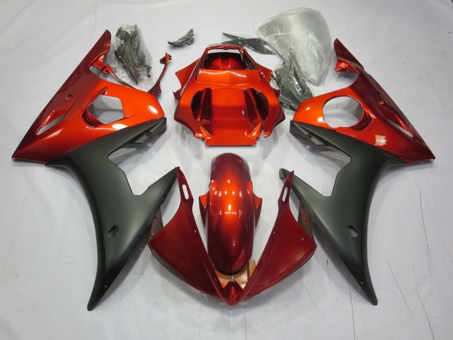 Red / Orange Matte 2003-2004 R6 Motorcycle Fairing