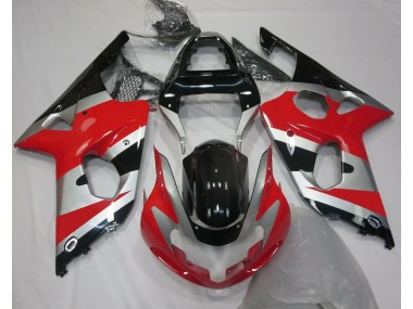 Red Silver OEM Style 2000-2002 GSXR 1000 Motorcycle Fairing