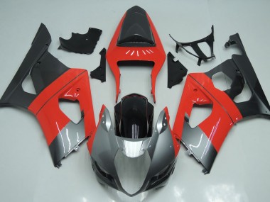 Red Silver and Black 2003-2004 GSXR 1000 Motorcycle Fairing