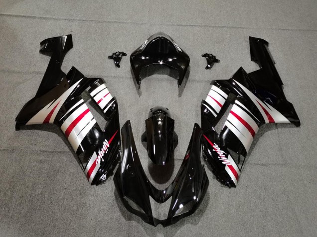 Red Silver and Black 2007-2008 ZX6R Motorcycle Fairing Red Silver and Black 2007-2008 ZX6R Motorcycle Fairing