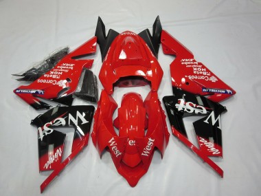 Red West 2004-2005 ZX10R Motorcycle Fairing