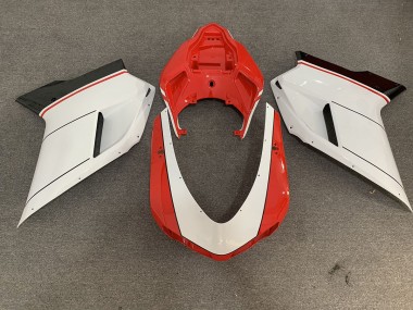 Red White 2007-2014 Ducati 848 1098 1198 Motorcycle Fairing
