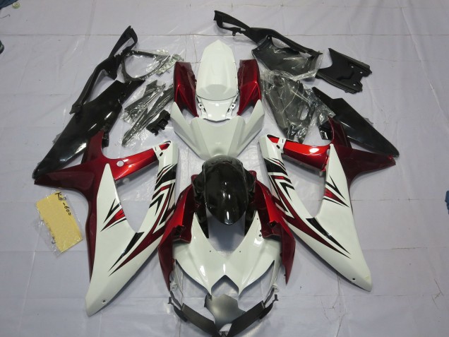 Red White Black 2008-2010 GSXR 600-750 Motorcycle Fairing Red White Black 2008-2010 GSXR 600-750 Motorcycle Fairing