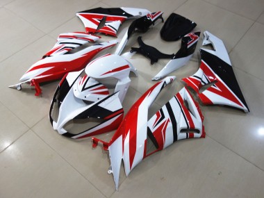 Red White Zagg 2009-2012 ZX6R Motorcycle Fairing
