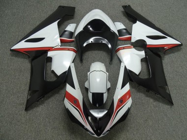 Red White and Black 2005-2006 ZX6R Motorcycle Fairing