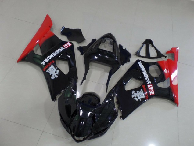 Red and Black 2003-2004 GSXR 1000 Motorcycle Fairing Red and Black 2003-2004 GSXR 1000 Motorcycle Fairing