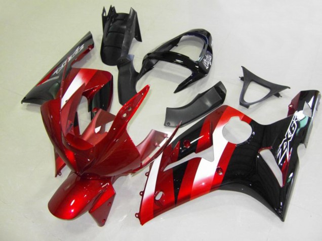 Red and Black 2003-2004 ZX6R Motorcycle Fairing Red and Black 2003-2004 ZX6R Motorcycle Fairing
