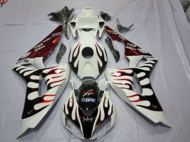 Red and Black Flame 2006-2007 CBR1000RR Motorcycle Fairing