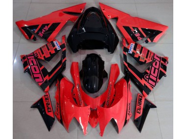 Red and Black & Logos 2004-2005 ZX10R Motorcycle Fairing