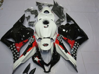 Red and Black Splatter 2009-2012 CBR600RR Motorcycle Fairing