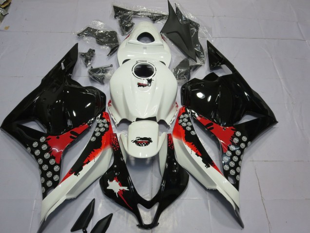 Red and Black Splatter 2009-2012 CBR600RR Motorcycle Fairing Red and Black Splatter 2009-2012 CBR600RR Motorcycle Fairing