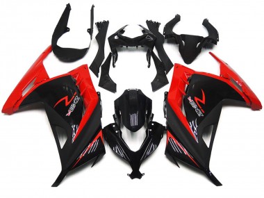Red and Gloss Black 2013-2018 Ninja 300 Motorcycle Fairing