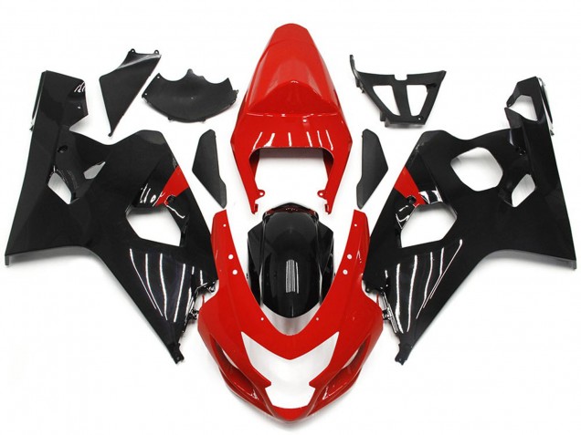 Red and Gloss Black Style 2004-2005 GSXR 600-750 Motorcycle Fairing Red and Gloss Black Style 2004-2005 GSXR 600-750 Motorcycle Fairing