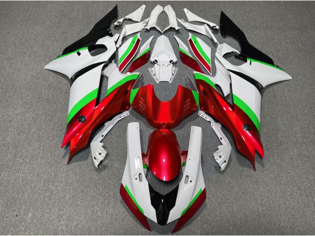 Red and Green Gloss 2017-2021 R6 Motorcycle Fairing Red and Green Gloss 2017-2021 R6 Motorcycle Fairing