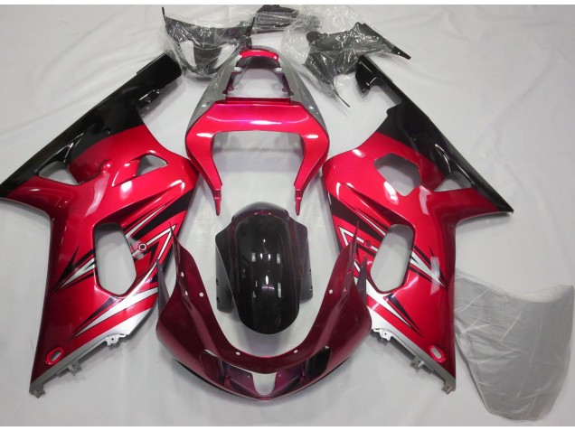 Red and Silver 2001-2003 GSXR 600-750 Motorcycle Fairing Red and Silver 2001-2003 GSXR 600-750 Motorcycle Fairing