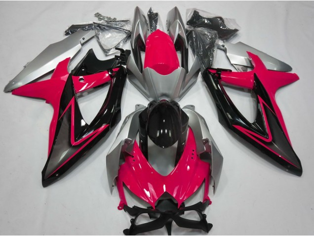 Red and Silver 2008-2010 GSXR 600-750 Motorcycle Fairing Red and Silver 2008-2010 GSXR 600-750 Motorcycle Fairing