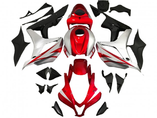 Red and Silver OEM Style 2007-2008 CBR600RR Motorcycle Fairing Red and Silver OEM Style 2007-2008 CBR600RR Motorcycle Fairing