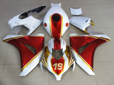 Red and White 19 2008-2011 CBR1000RR Motorcycle Fairing