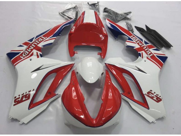 Red and White 2009-2012 Daytona 675 Motorcycle Fairing Red and White 2009-2012 Daytona 675 Motorcycle Fairing